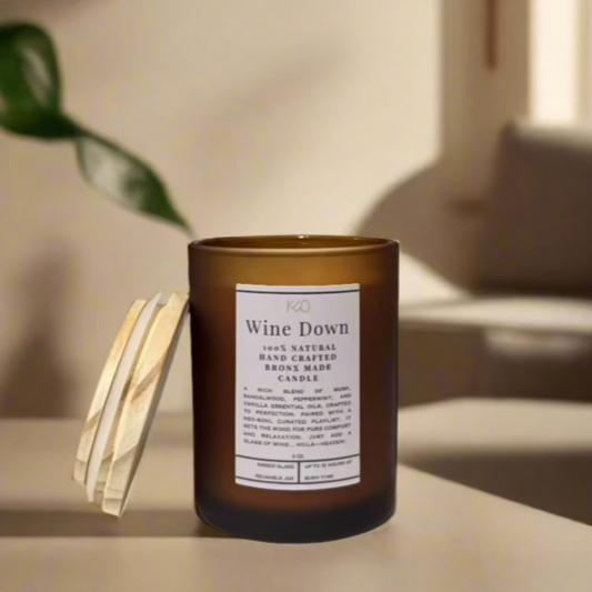 'Fun Size' Wine Down Candle w/Curated Playlist