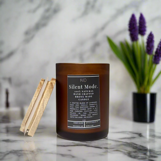 'Fun Size' SILENT MODE. Candle w/Curated Playlist