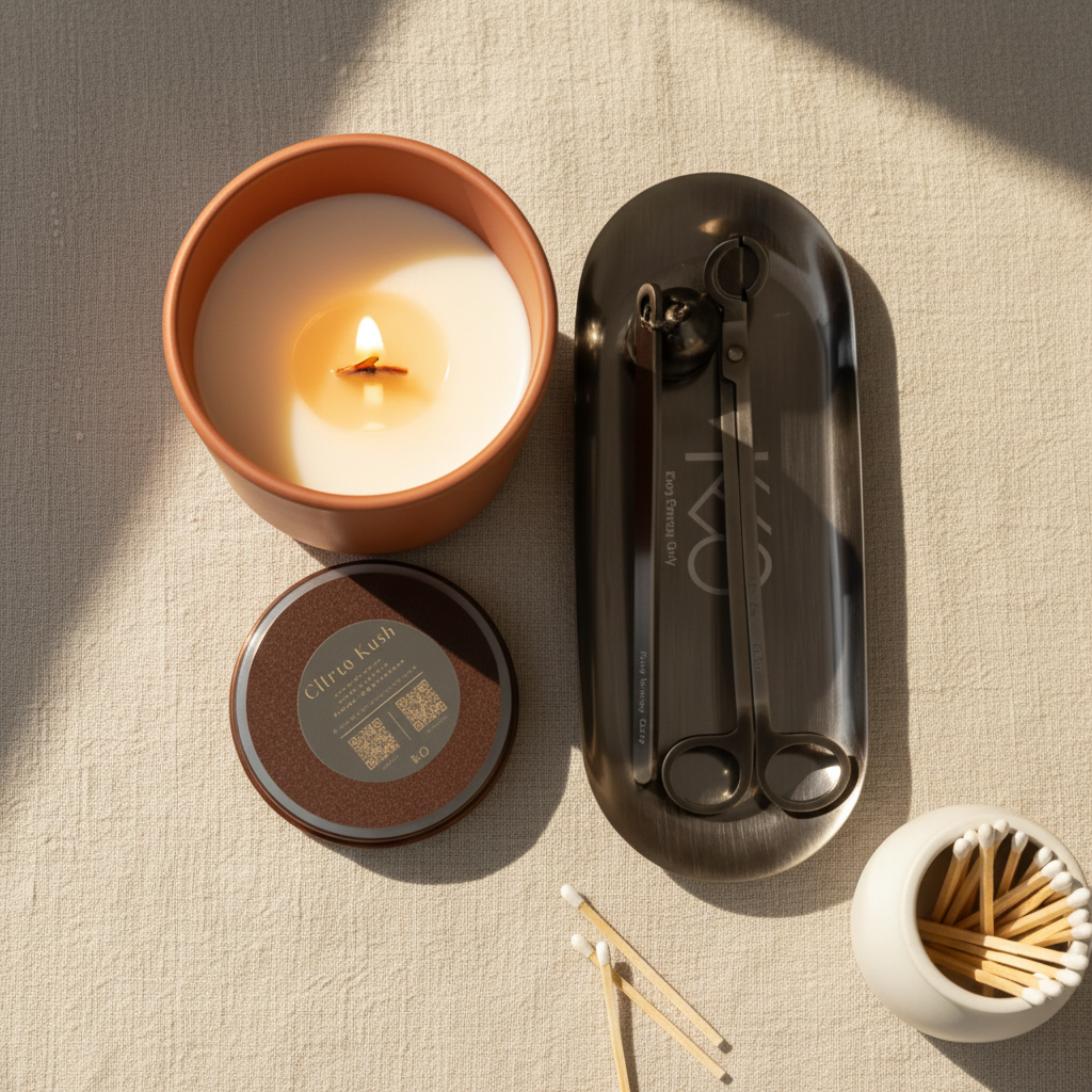 Full Size Candle + Candle Care Trio Set