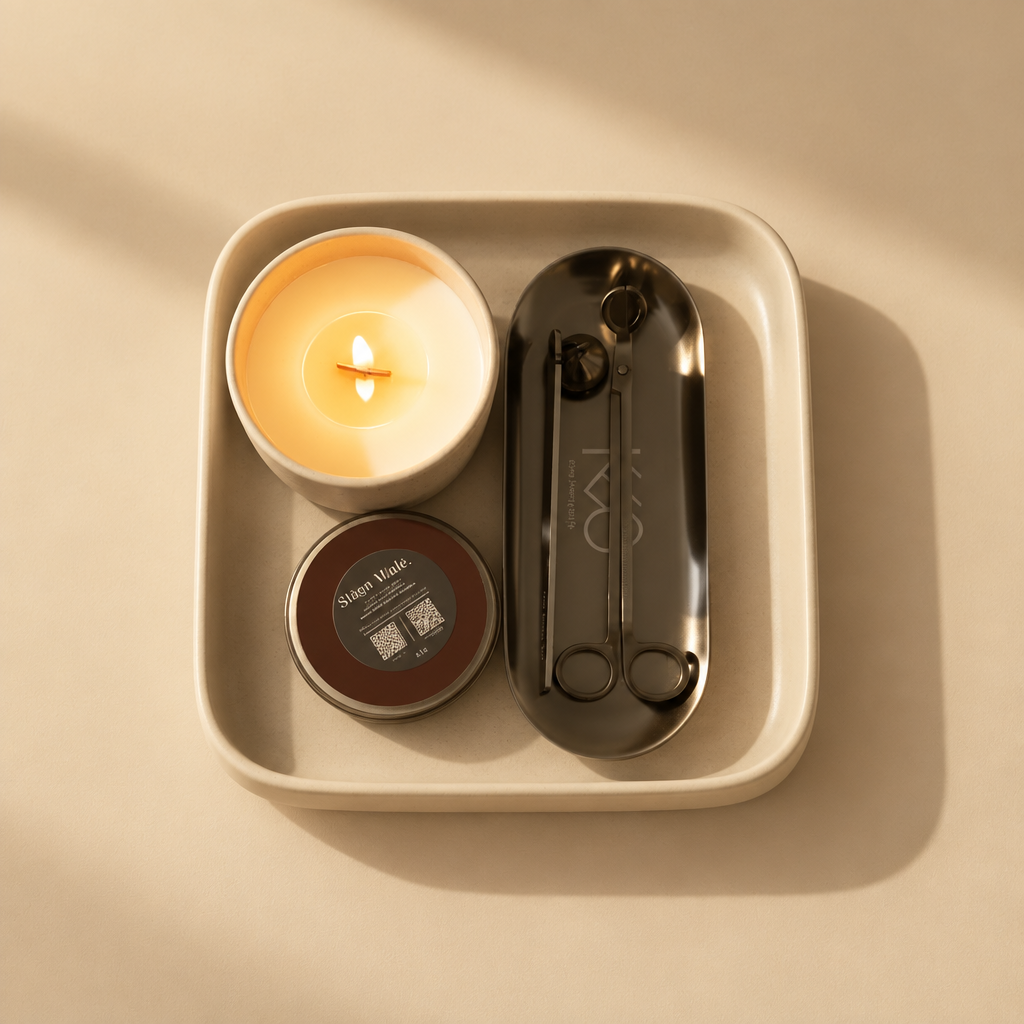 Full Size Candle + Candle Care Trio Set