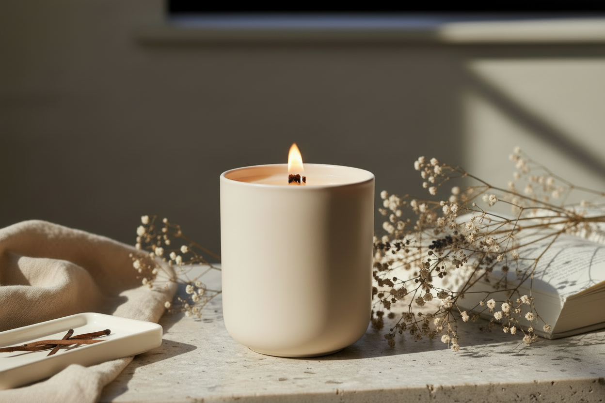 Silent Mode. Candle w/Curated Playlist