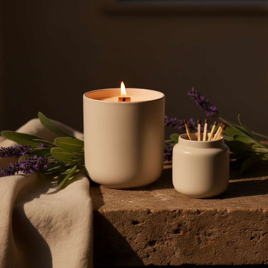 Silent Mode Candle & Curated Playlist.