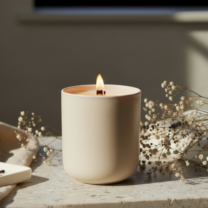 Silent Mode. Candle w/Curated Playlist