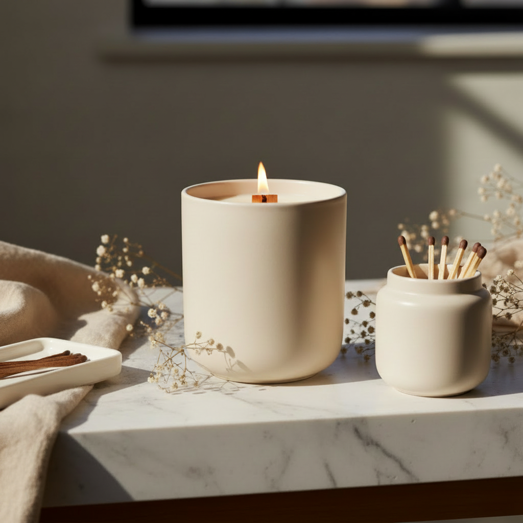 Silent Mode Candle. Includes Curated Playlist.