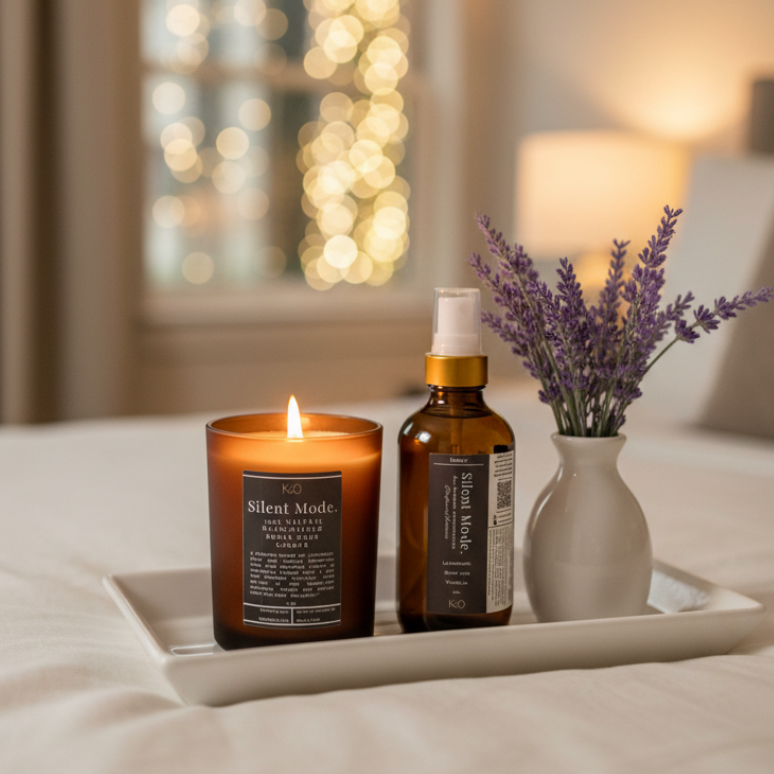Silent Mode Candle + Parfum d'Ambiance Set