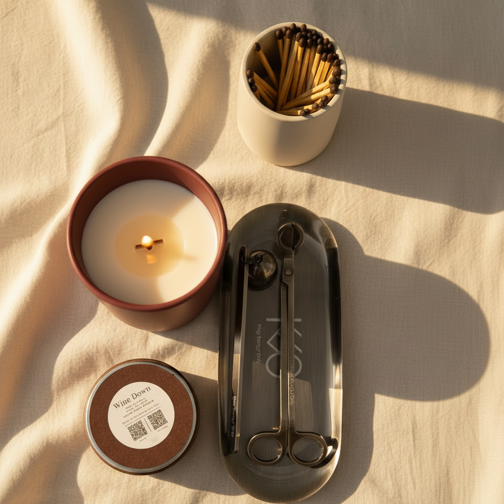 Full Size Candle + Candle Care Trio Set