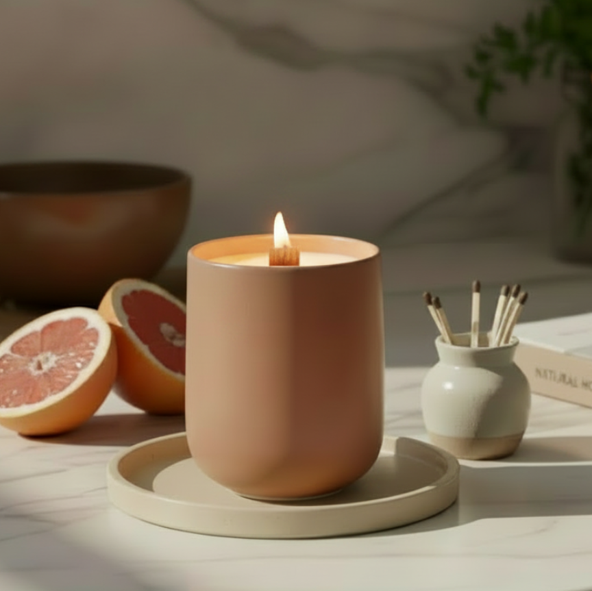 Citrus Kush Candle. Includes Curated Playlist.