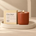 Wine Down Candle & Curated Playlist.