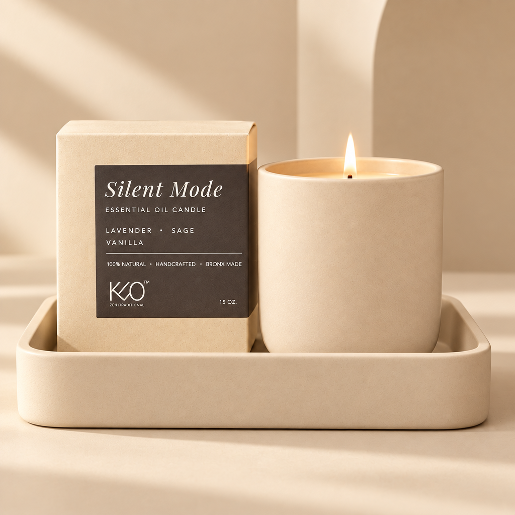 Silent Mode Candle & Curated Playlist.