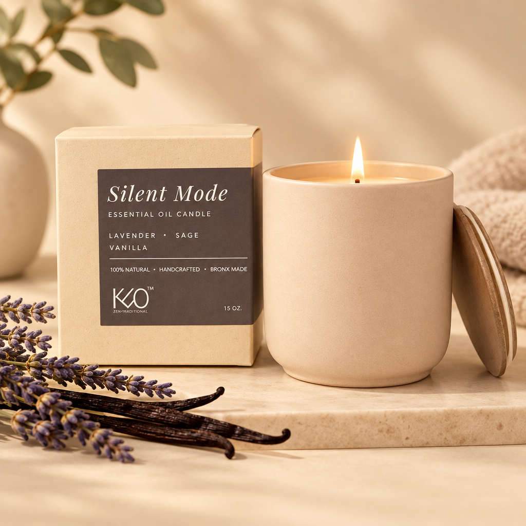 Silent Mode Candle & Curated Playlist.