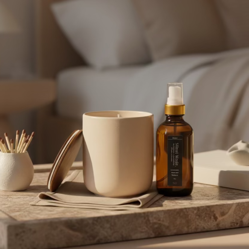 Silent Mode Candle + Parfum d'Ambiance Set