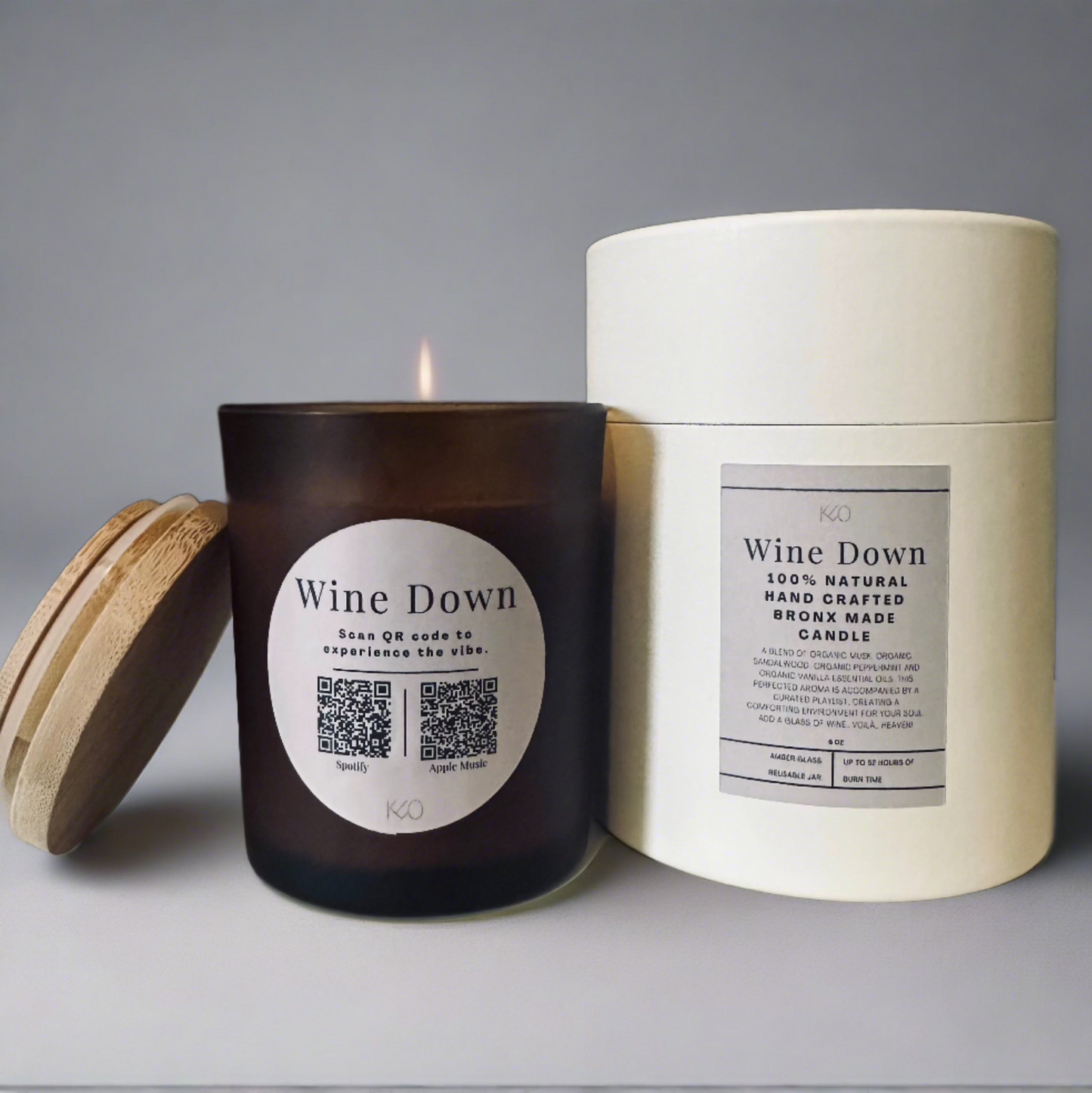 'Fun Size' Wine Down Candle w/Curated Playlist