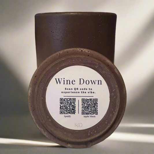 'Wine Down' Candle w/Curated Playlist